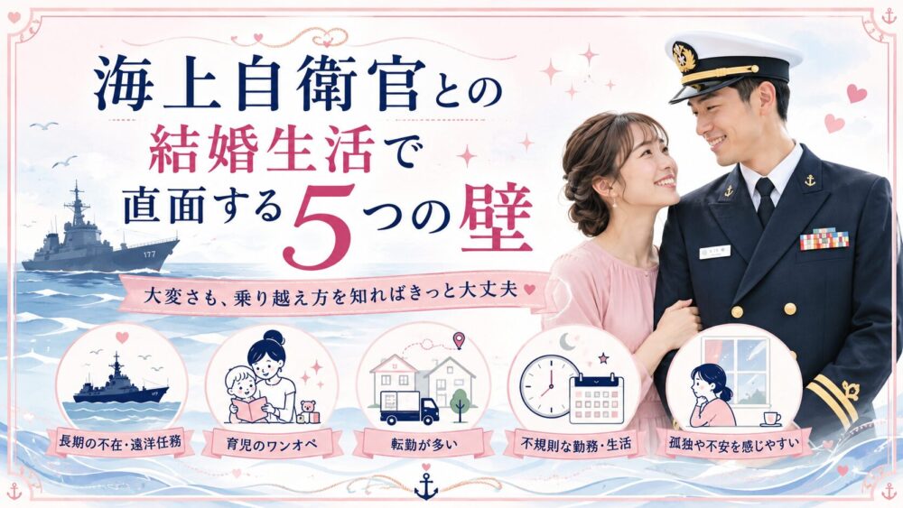 海上自衛官との結婚生活で直面する5つの壁｜乗り越え方を体験談で解説
