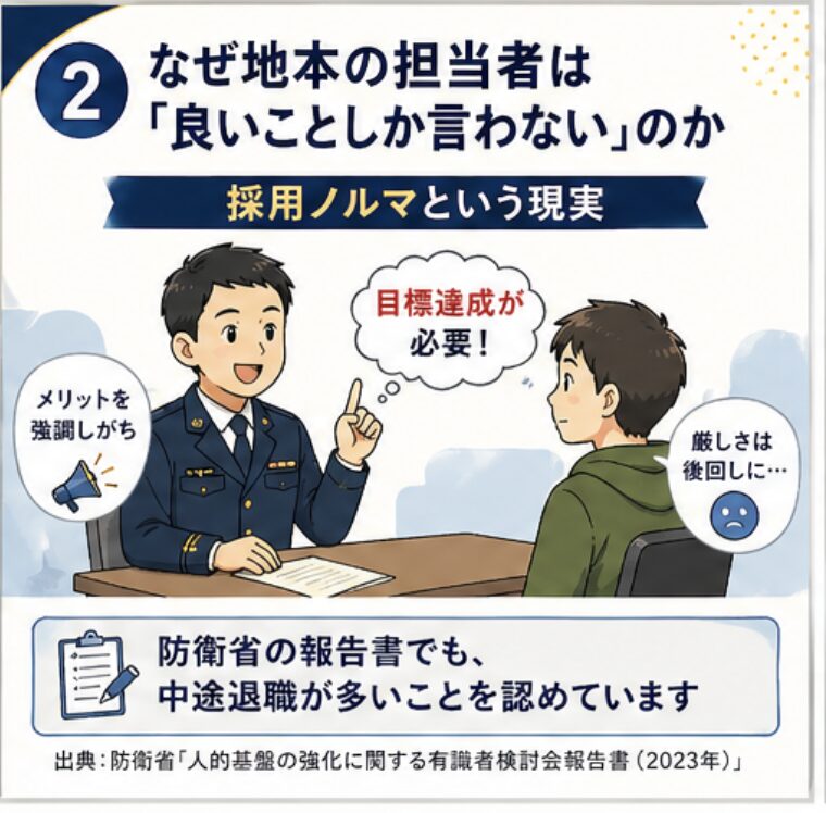 なぜ地本の担当者は「良いことしか言わない」のか