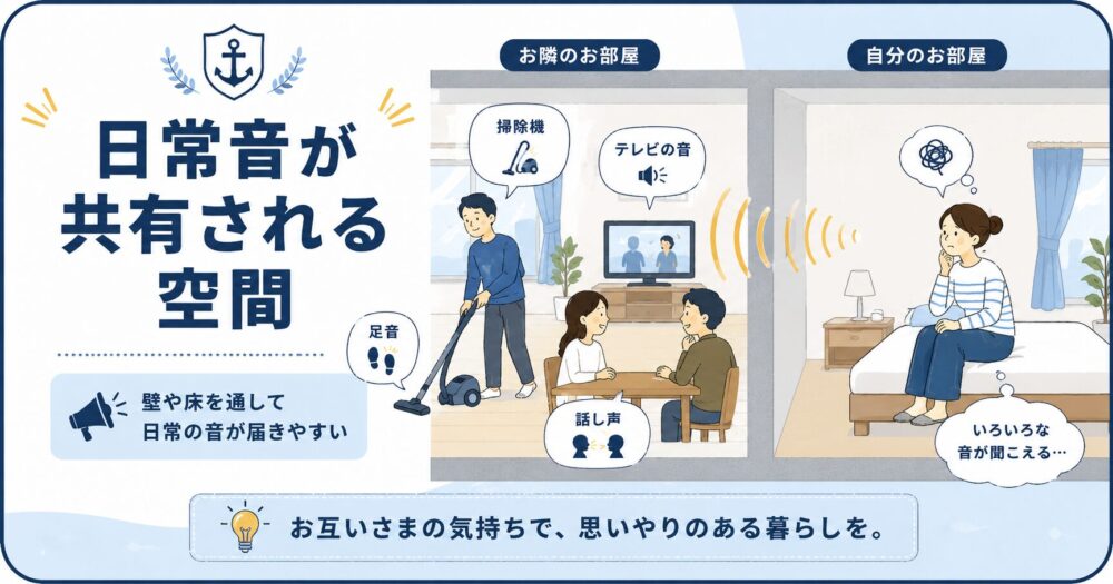 海自官舎で日常音が共有される空間