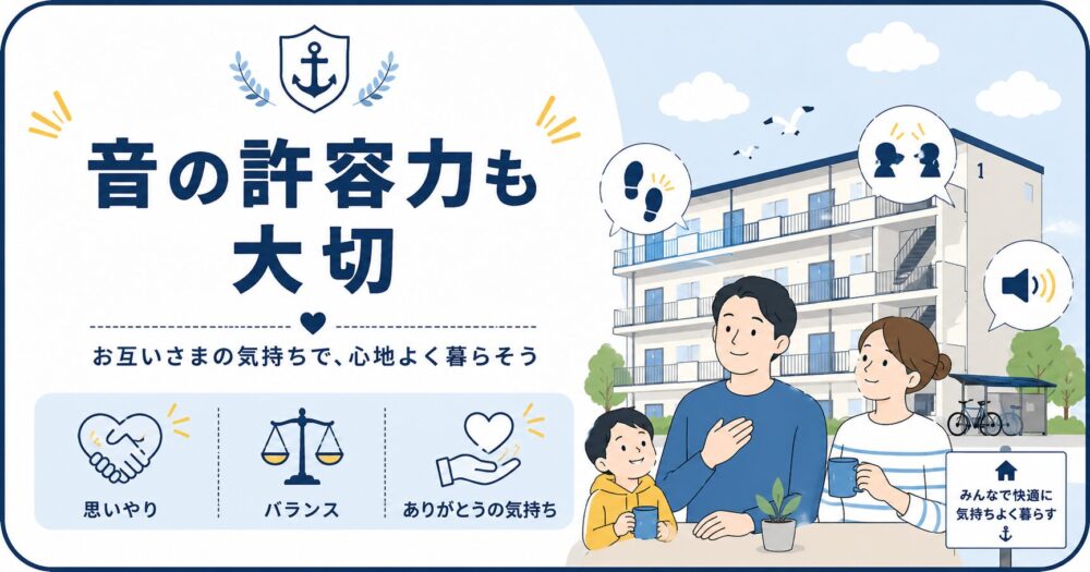 官舎生活は音の許容力も大切