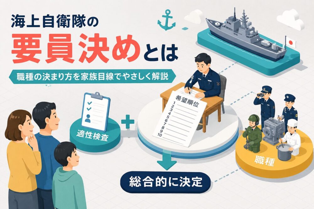 海上自衛隊の要員決めとは職種が決まる節目