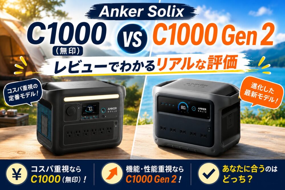 Anker Solix C1000 Gen 2のリアルな口コミ評価