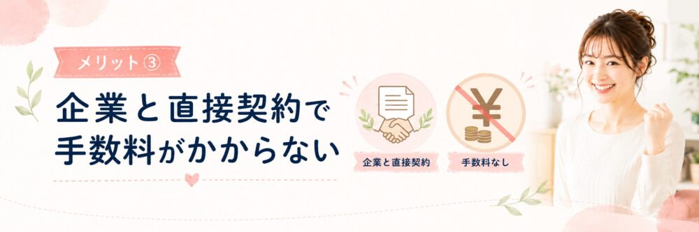 ママワークスの登録は無料で簡単4ステップのイメージ