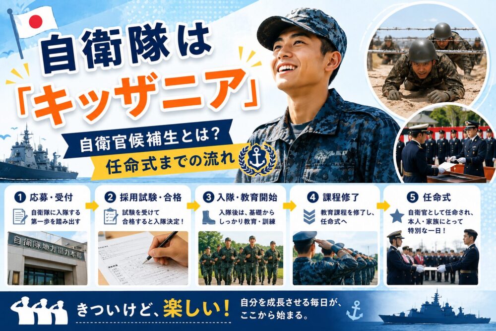 自衛官候補生の教育期間のイメージ