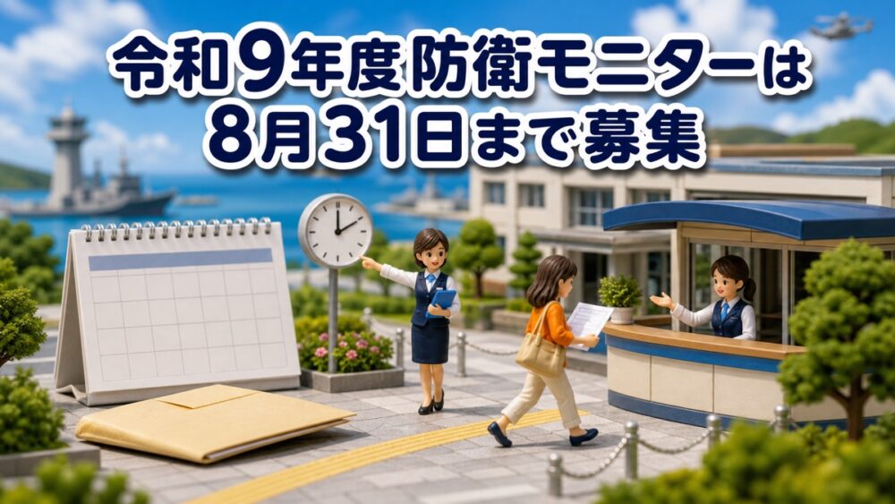 令和9年度防衛モニターの募集期限を示すイメージ