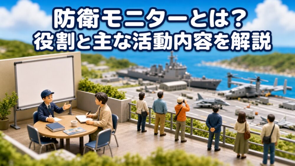 防衛モニターの役割と主な活動内容を表すイメージ