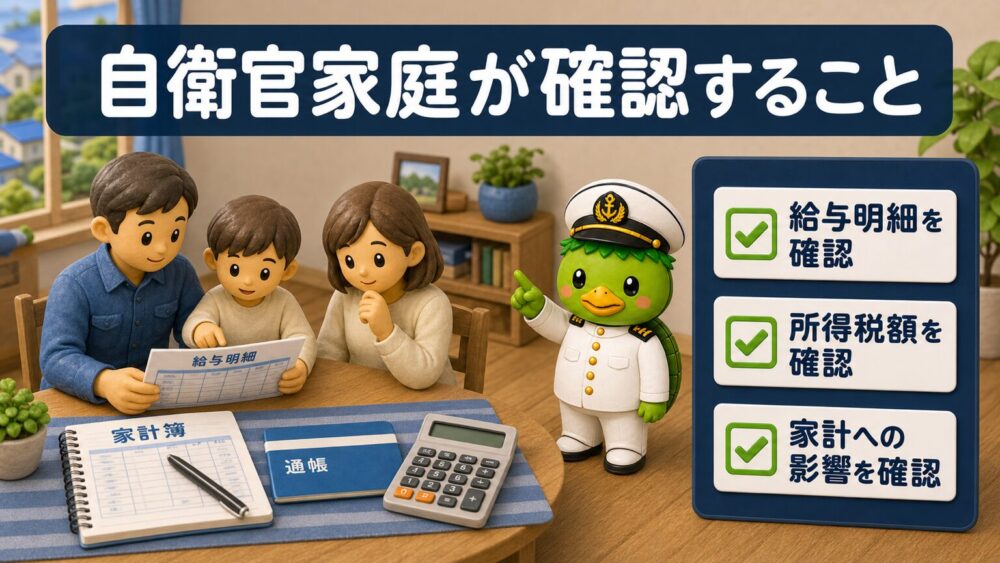 防衛特別所得税で自衛官家庭が確認すること