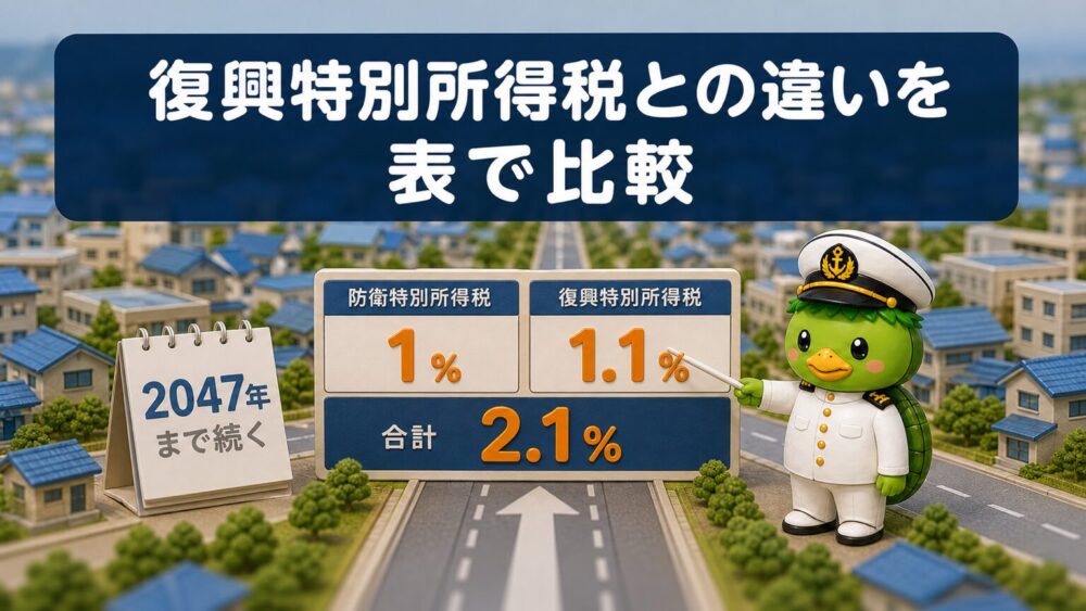 防衛特別所得税と復興特別所得税の違いを比較