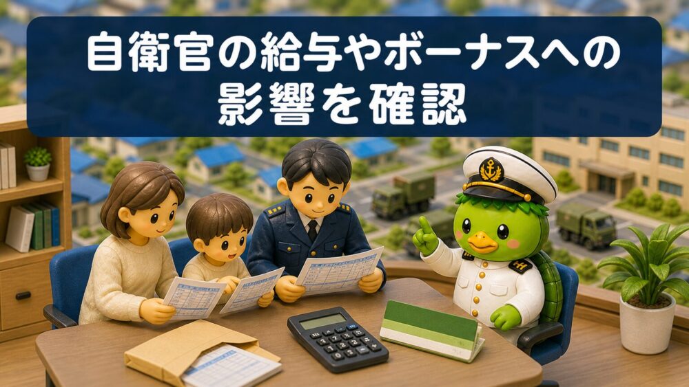 自衛官の給与やボーナスへの影響を確認