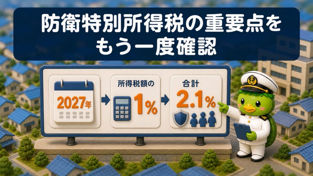 防衛特別所得税の重要点をもう一度確認