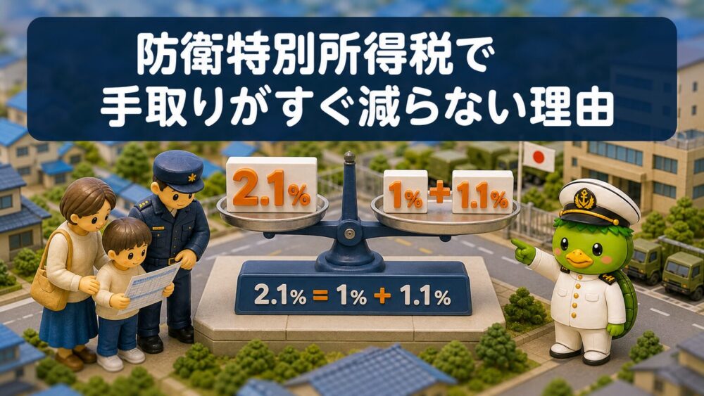 防衛特別所得税で手取りがすぐ減らない理由