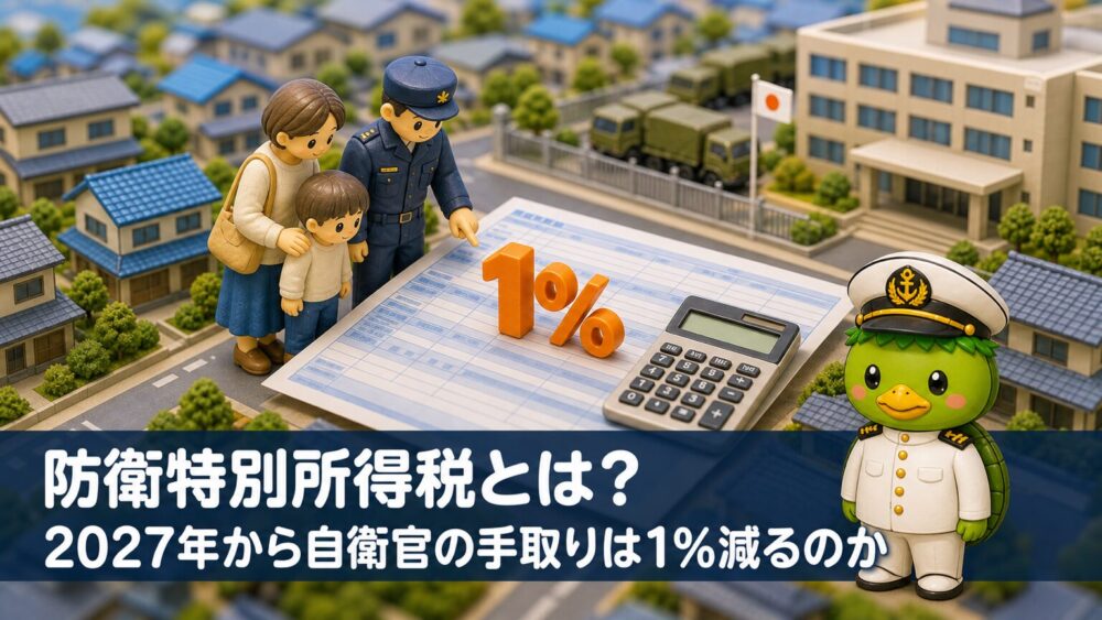 防衛特別所得税とは？2027年から自衛官の手取りは1％減るのか