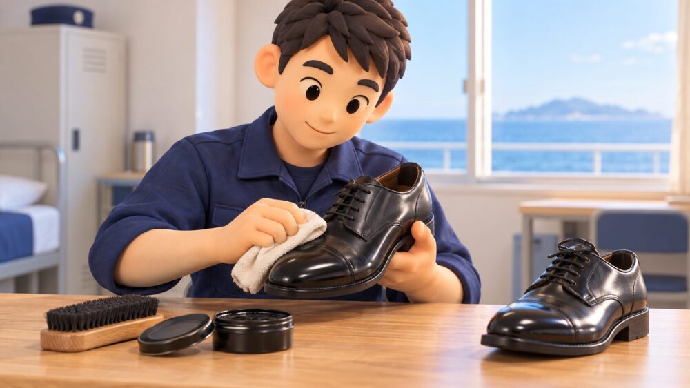 靴クリームで革靴を仕上げること
