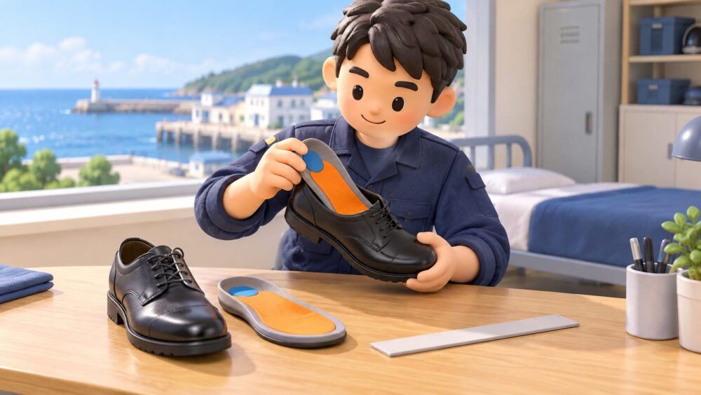 サイズを革靴に合わせて確認する