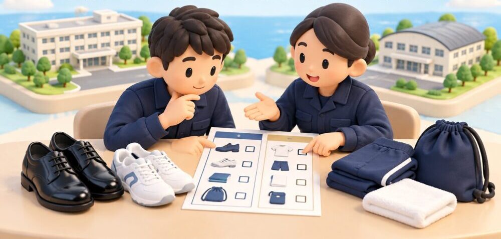 教育隊ごとに持ち物が異なる