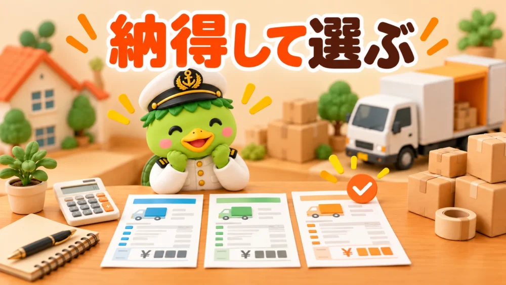 引越し見積もりを比較して納得して選ぶかっぱ隊長