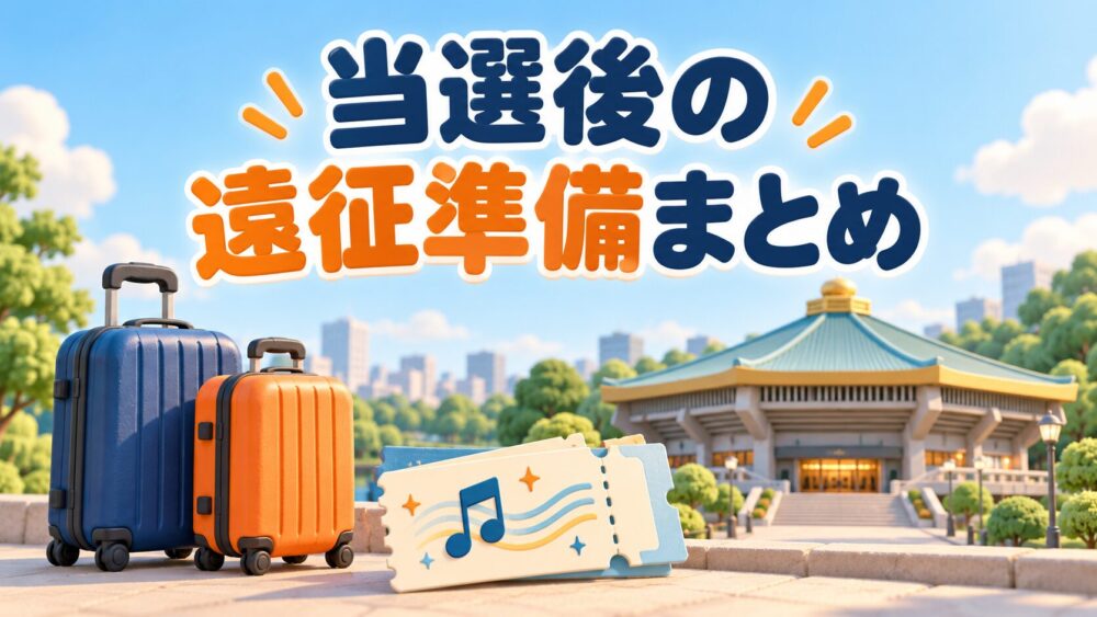 当選後の遠征準備まとめのイメージ
